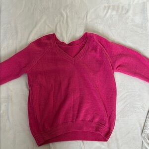 Target pink v neck sweater size small